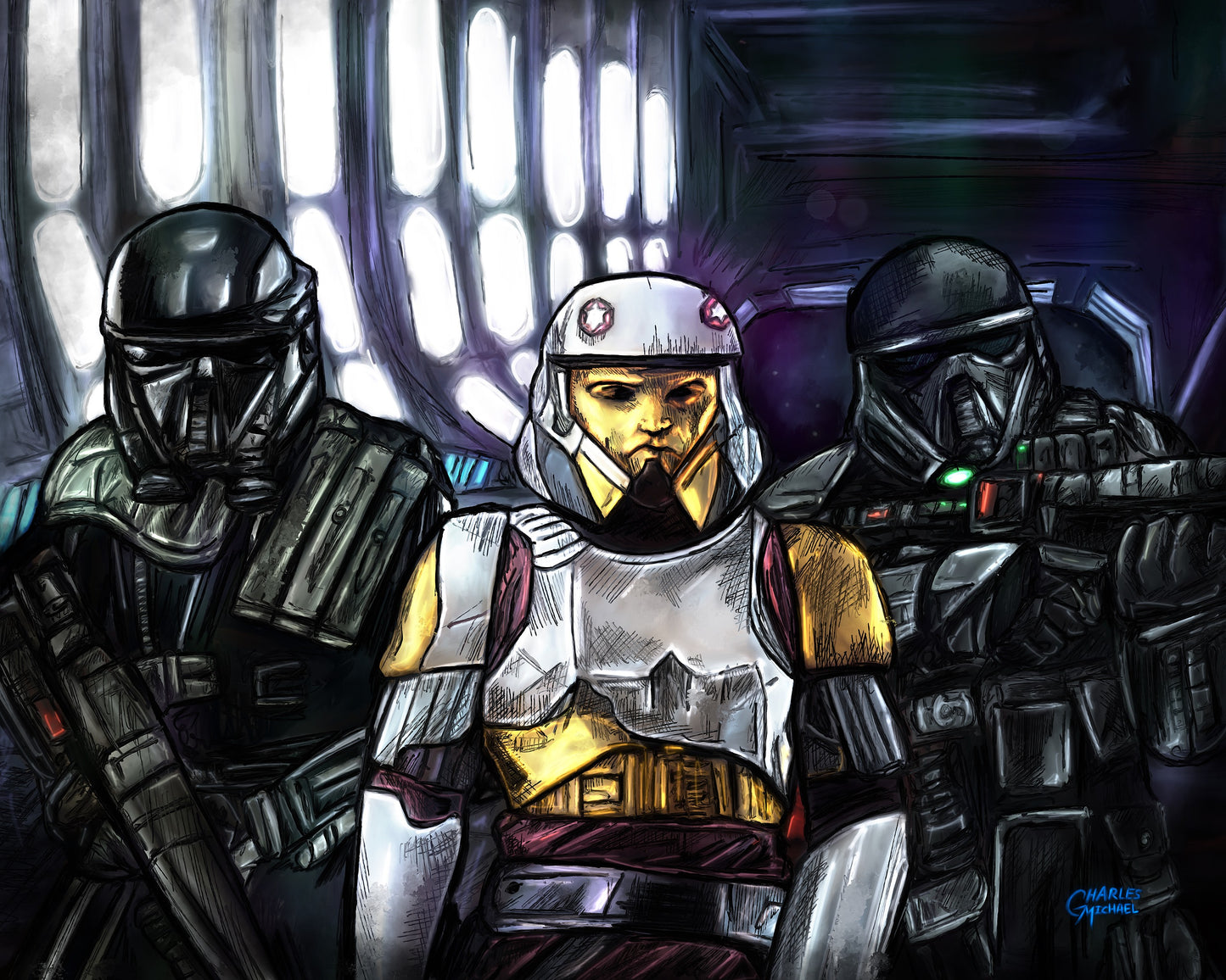 Galactic Guard in Starlit Hues