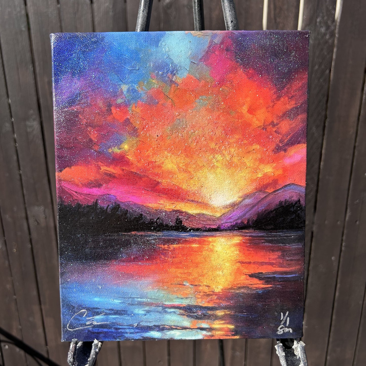 Sunset Thaw on the Lake Small Original