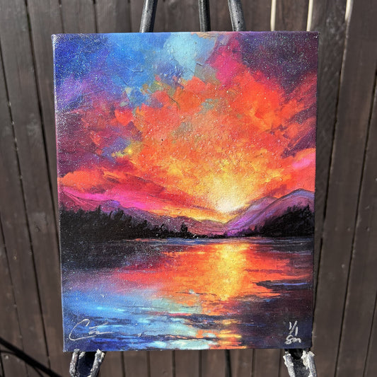 Sunset Thaw on the Lake Small Original