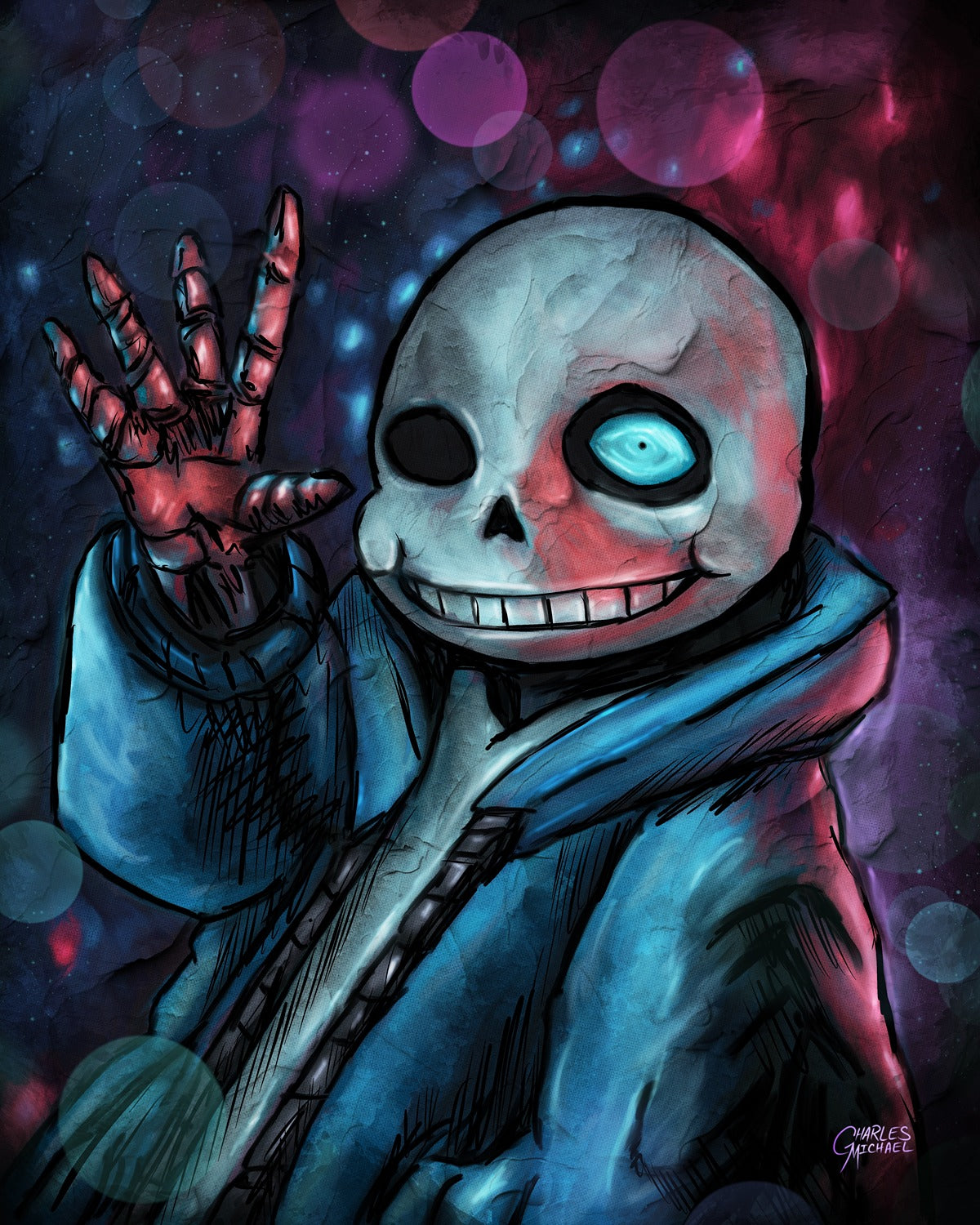 Starlit Grin of the Cosmic Skeleton